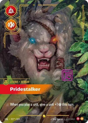 Riftbound - Unleashed - Rengar, Pridestalker - 227*/219 - Signature - Showcase