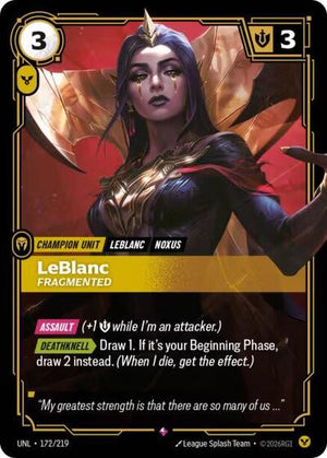 Riftbound - Unleashed - LeBlanc, Fragmented - 172/219 - Rare
