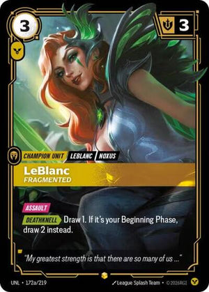 Riftbound - Unleashed - LeBlanc, Fragmented - 172a/219 - Alternate Art - Showcase