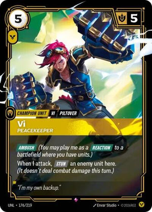 Riftbound - Unleashed - Vi, Peacekeeper - 176/219 - Rare