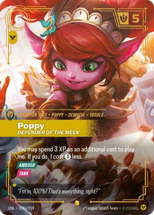 Riftbound - Unleashed - Poppy, Defender of the Meek - 178a/219 - Alternate Art - Showcase