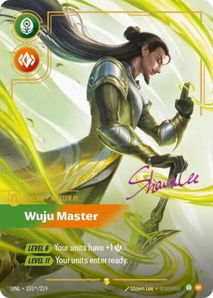 Riftbound - Unleashed - Master Yi, Wuju Master - 231*/219 - Signature - Showcase