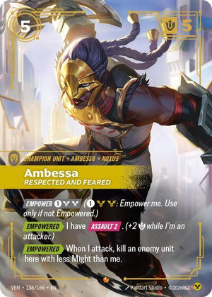 Riftbound - Vendetta - Ambessa, Respected and Feared - 136/166 - Epic