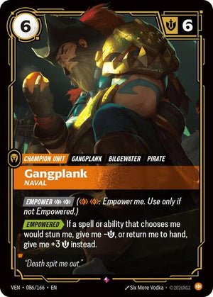 Riftbound - Vendetta - Gangplank, Naval - 086/166 - Rare
