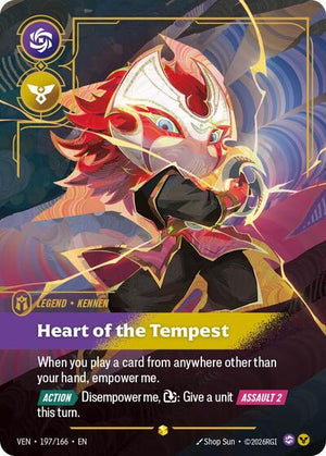 Riftbound - Vendetta - Kennen, Heart of the Tempest (Overnumbered) - 197/166 - Showcase