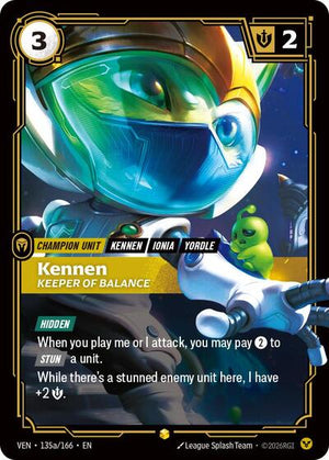 Riftbound - Vendetta - Kennen, Keeper of Balance - 135a/166 - Alternate Art - Showcase