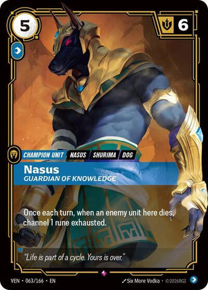 Riftbound - Vendetta - Nasus, Guardian of Knowledge - 063/166 - Rare