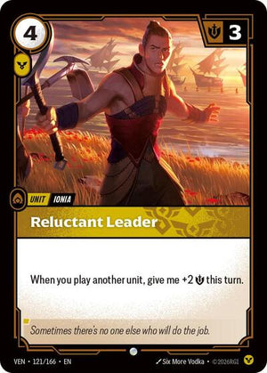 Riftbound - Vendetta - Reluctant Leader - 121/166 - Common