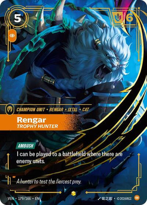 Riftbound - Vendetta - Rengar, Trophy Hunter (Overnumbered) - 179/166 - Showcase