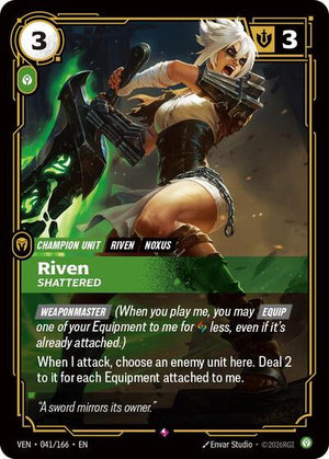 Riftbound - Vendetta - Riven, Shattered - 041/166 - Rare
