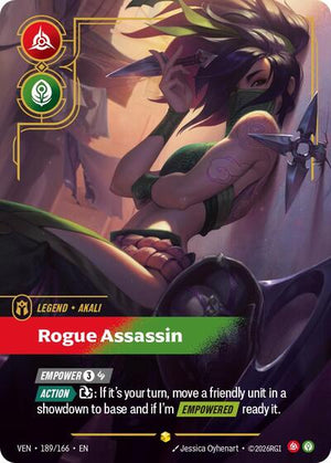 Riftbound - Vendetta - Akali, Rogue Assassin (Overnumbered) - 189/166 - Showcase