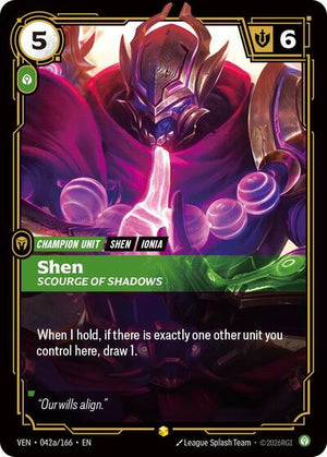 Riftbound - Vendetta - Shen, Scourge of Shadows - 042a/166 - Alternate Art - Showcase