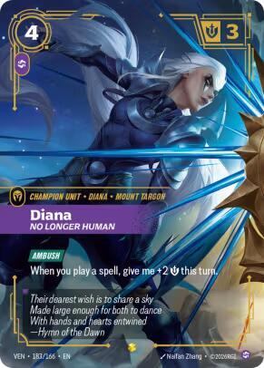 Riftbound - Vendetta - Diana, No Longer Human (Overnumbered) - 183/166 - Showcase