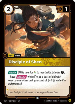 Riftbound - Vendetta - Disciple of Shen - 117/166 - Common