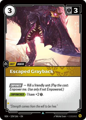Riftbound - Vendetta - Escaped Grayback - 124/166 - Uncommon