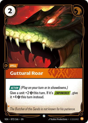 Riftbound - Vendetta - Guttural Roar - 072/166 - Common