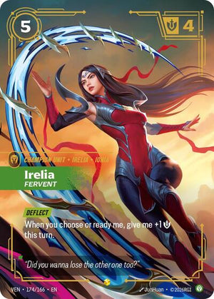 Riftbound - Vendetta - Irelia, Fervent (Overnumbered) - 174/166 - Showcase