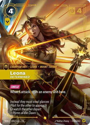 Riftbound - Vendetta - Leona, Determined (Overnumbered) - 184/166 - Showcase
