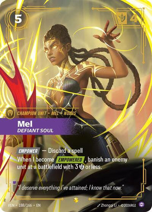 Riftbound - Vendetta - Mel, Defiant Soul (Overnumbered) - 188/166 - Showcase