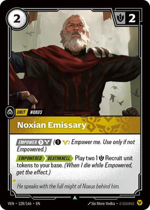Riftbound - Vendetta - Noxian Emissary - 128/166 - Uncommon
