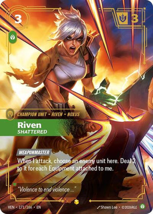 Riftbound - Vendetta - Riven, Shattered (Overnumbered) - 171/166 - Showcase