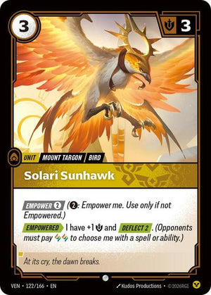 Riftbound - Vendetta - Solari Sunhawk - 122/166 - Common