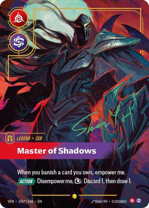Riftbound - Vendetta - Zed, Master of Shadows - 191*/166 - Signature - Showcase