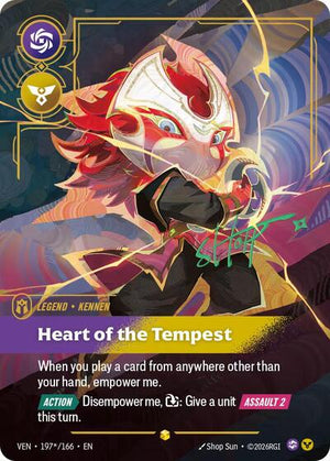 Riftbound - Vendetta - Kennen, Heart of the Tempest - 197*/166 - Signature - Showcase