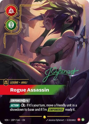 Riftbound - Vendetta - Akali, Rogue Assassin - 189*/166 - Signature - Showcase
