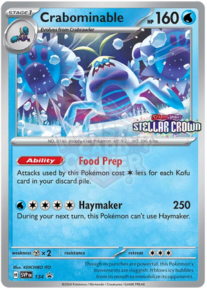Pokemon TCG - SV: Scarlet & Violet Promo Cards - Crabominable - SVP 134