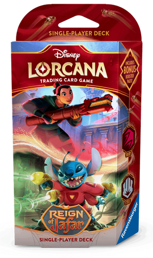Disney Lorcana: Reign of Jafar Starter Deck - Ruby & Steel (Mulan & Stitch)