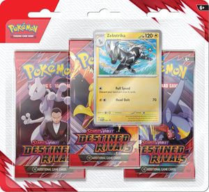 Pokémon TCG - Scarlet and Violet Destined Rivals 3 Pack Blister Zebstrika