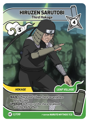 Naruto Mythos TCG - Konoha Shido - Hiruzen Sarutobi - (Third Hokage) - KS-002 - Uncommon
