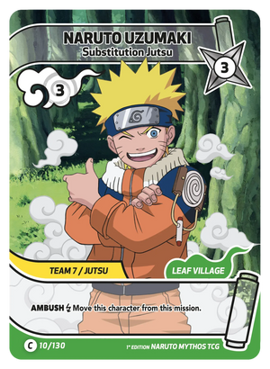 Naruto Mythos TCG - Konoha Shido - Naruto Uzumaki - (Substitution Jutsu) - KS-010 - Common
