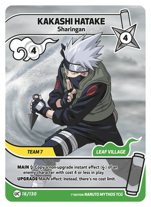 Naruto Mythos TCG - Konoha Shido - Kakashi Hatake - (Sharingan) - KS-016 - Uncommon