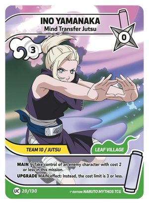Naruto Mythos TCG - Konoha Shido - Ino Yamanaka - (Mind Transfer Jutsu) - KS-020 - Uncommon