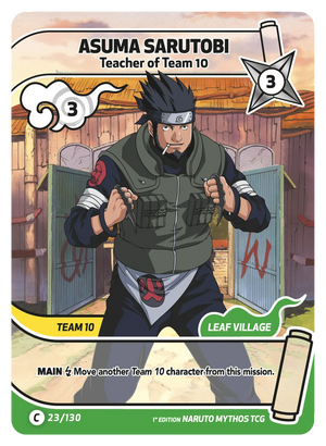 Naruto Mythos TCG - Konoha Shido - Asuma Sarutobi - (Teacher of Team 10) - KS-023 - Common