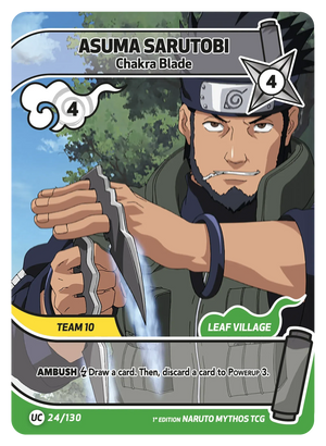 Naruto Mythos TCG - Konoha Shido - Asuma Sarutobi - (Chakra Blade) - KS-024 - Uncommon
