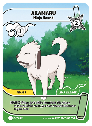Naruto Mythos TCG - Konoha Shido - Akamaru - (Ninja Hound) - KS-027 - Common