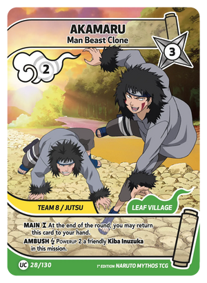 Naruto Mythos TCG - Konoha Shido - Akamaru - (Man Beast Clone) - KS-028 - Uncommon