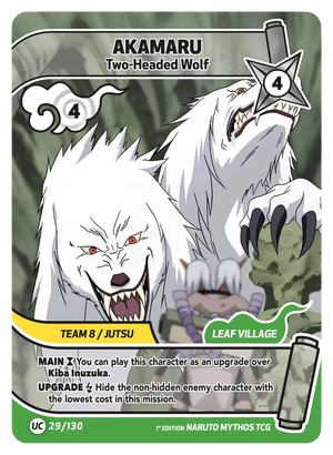 Naruto Mythos TCG - Konoha Shido - Akamaru - (Two-Headed Wolf) - KS-029 - Uncommon