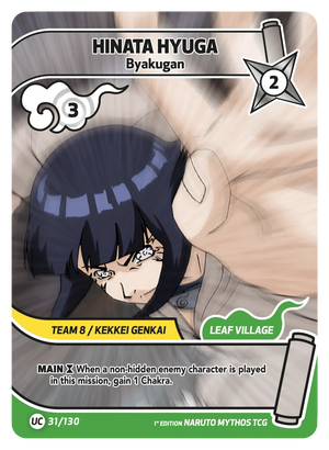 Naruto Mythos TCG - Konoha Shido - Hinata Hyuga - (Byakugan) - KS-031 - Uncommon