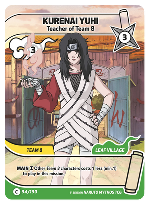 Naruto Mythos TCG - Konoha Shido - Kurenai Yuhi - (Teacher of Team 8) - KS-034 - Common