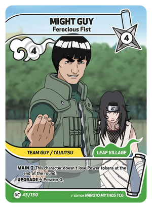 Naruto Mythos TCG - Konoha Shido - Might Guy - (Ferocious Fist) - KS-043 - Uncommon