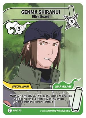 Naruto Mythos TCG - Konoha Shido - Genma Shiranui - (Elite Guard) - KS-049 - Common