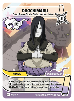 Naruto Mythos TCG - Konoha Shido - Orochimaru - (Orochimaru Style: Substitution Jutsu) - KS-051 - Uncommon