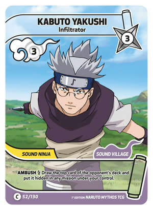 Naruto Mythos TCG - Konoha Shido - Kabuto Yakushi - (Infiltrator) - KS-052 - Common