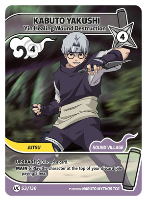 Naruto Mythos TCG - Konoha Shido - Kabuto Yakushi - (Yin Healing Wound Destruction) - KS-053 - Uncommon