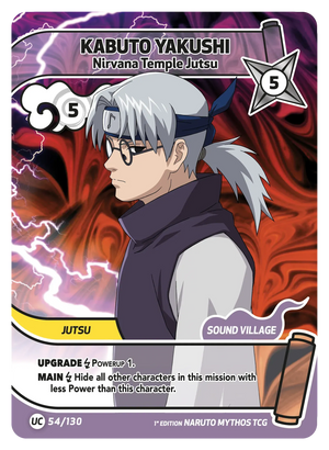 Naruto Mythos TCG - Konoha Shido - Kabuto Yakushi - (Nirvana Temple Jutsu) - KS-054 - Uncommon