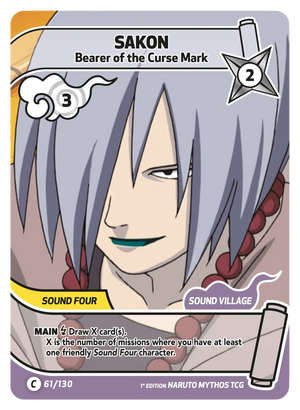 Naruto Mythos TCG - Konoha Shido - Sakon - (Bearer of the Curse Mark) - KS-061 - Common